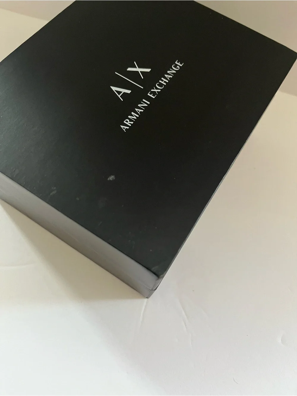 Armani Exchange Black Stainelss Steel Watch  & Matching Leather Bracelet Set NEW
